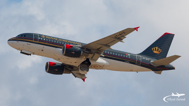 TLV - Royal Jordanian Airbus A319 JY-AYZ