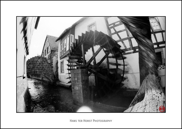 Watermill in Annweiler am Trifels on a fisheye lens