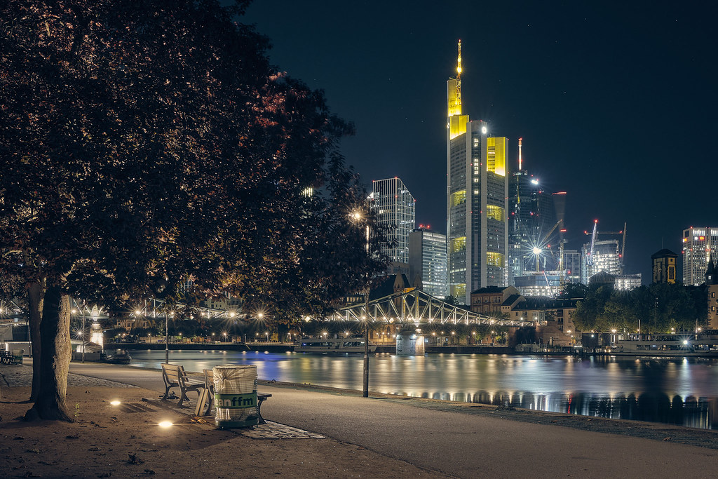 Frankfurt by night.