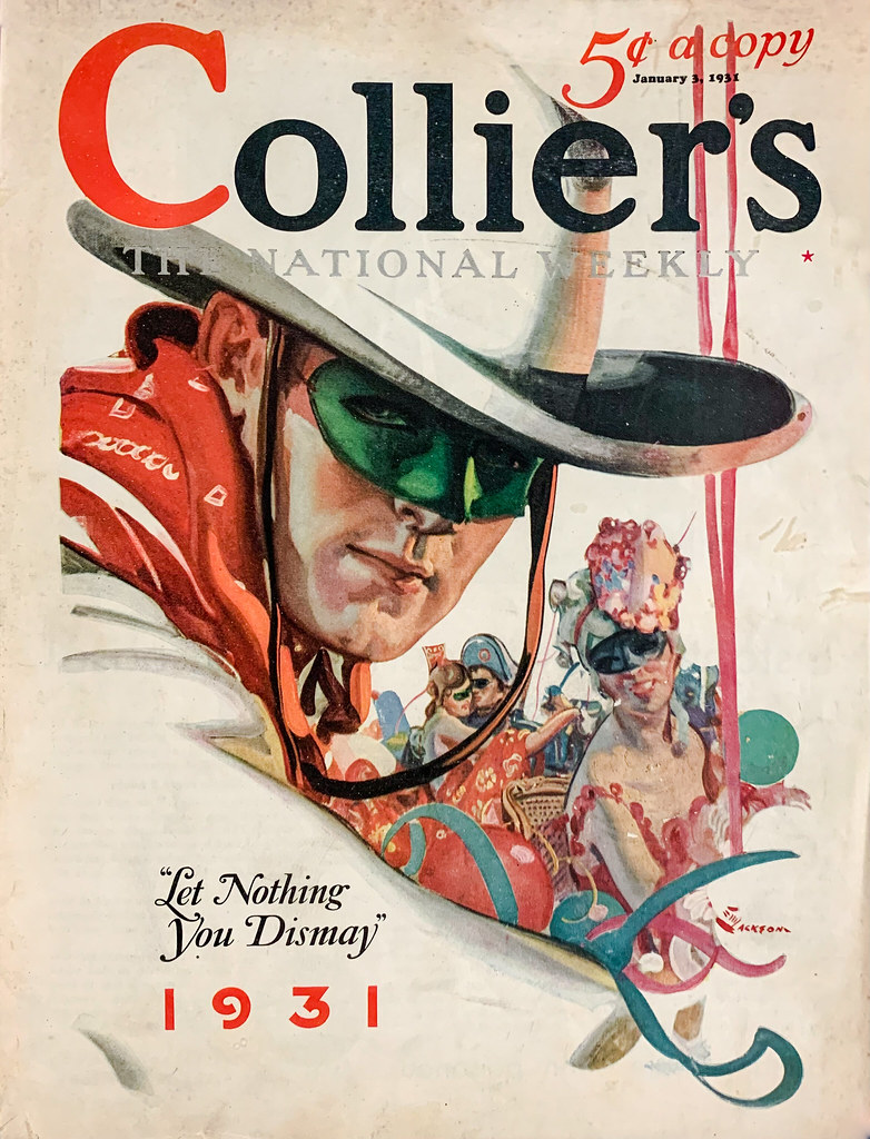 “Let Nothing You Dismay” by E. M. Jackson on the cover of “Collier’s” magazine, January 3, 1931.