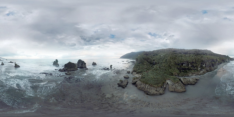 Motukiekie-Beach - view as single image for 360 VR