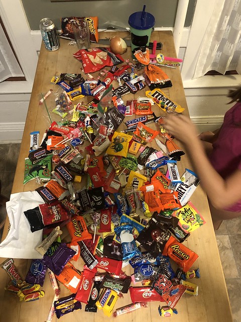 Lots of candy loot from halloween