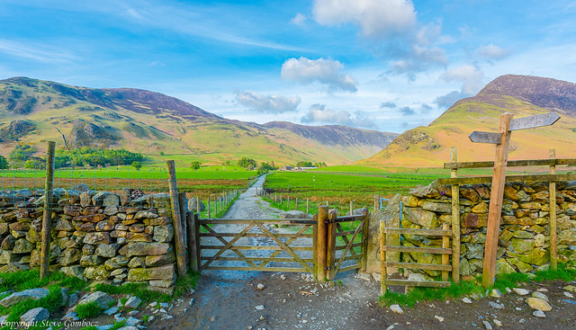 Route to Gatesgarth from Buttermere, Cumbria.
