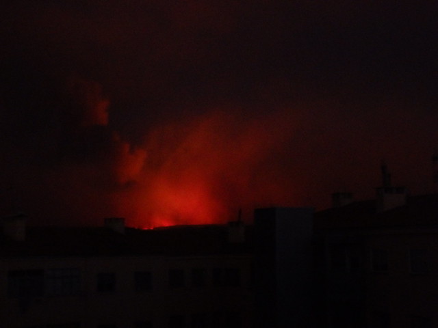 Incendio en tierras del Moncayo - El Buste desde Tarazona