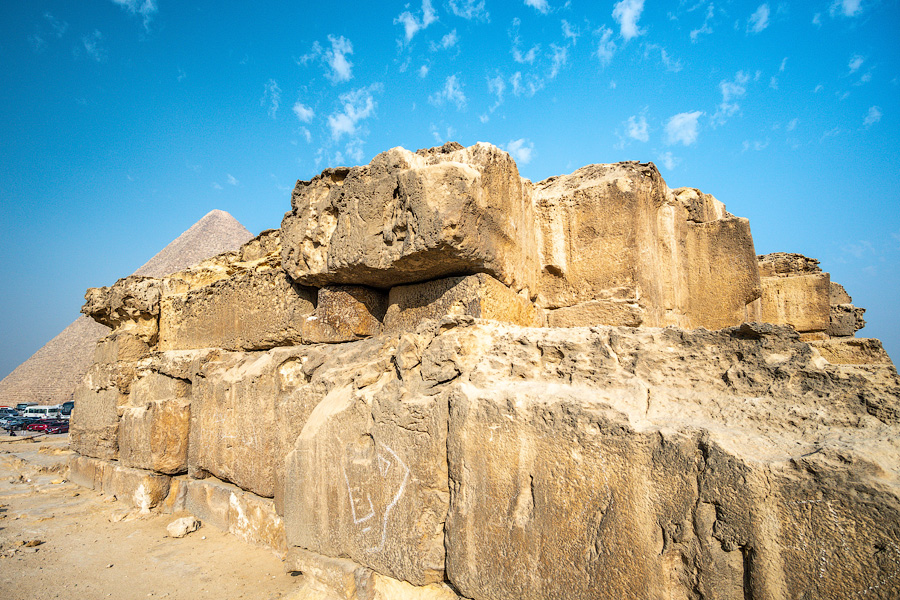 Заупокойный храм пирамиды Микерина. Плато Гиза