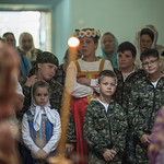 14 августа 2022, Литургия, малое освящение воды, освящение мёда. Успенская церковь (д. Берново, Старицкий район)