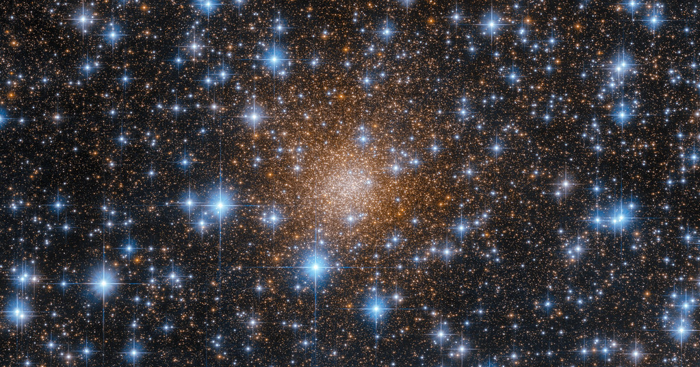 Hubble Gazes at a Dazzling Star Cluster