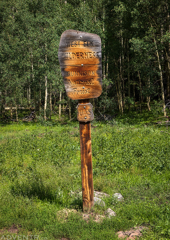 West Elk Wilderness Sign