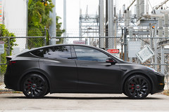 Tesla Model Y Satin Black w/red