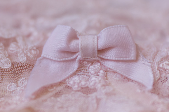 pink ribbon and lace