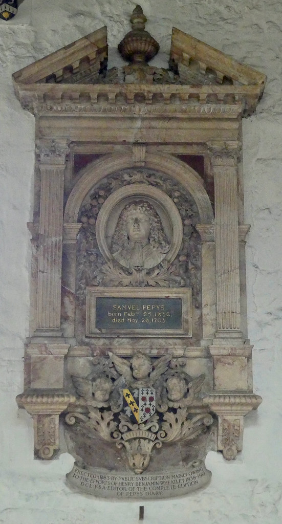 The Samuel Pepys' Memorial, St Olave Hart Street, the City of London