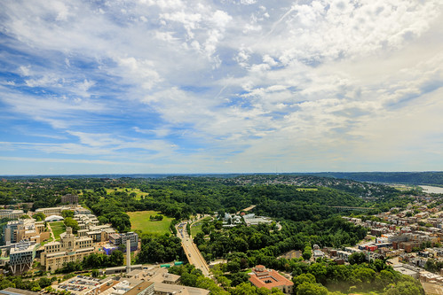 View from Highest Floor (36th Floor) of the Cathedral of Learning, University of Pittsburgh, Pittsburgh, Pennsylvania (2022)