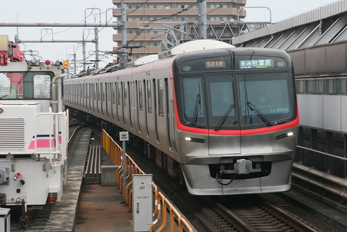 Metropolitan Intercity Railway TX-3000 series in Akihabara.Sta, Chiyoda, Tokyo, Japan /Aug 15, 2022