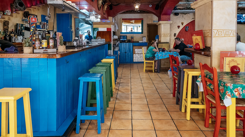 Colorful indoor restaurant