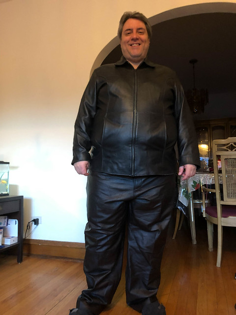 mike in his full leathers