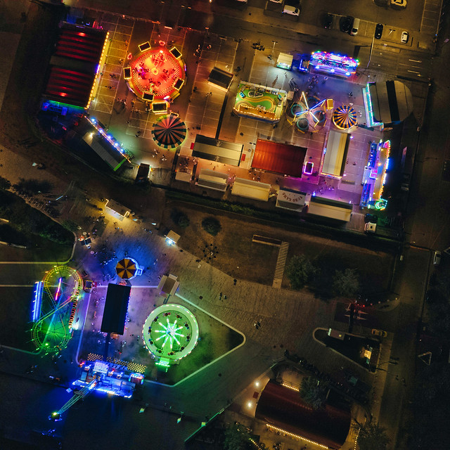 Fairground from above