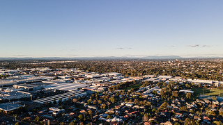View of Dandenong Ranges looking east from Hayes Park, Thornbury