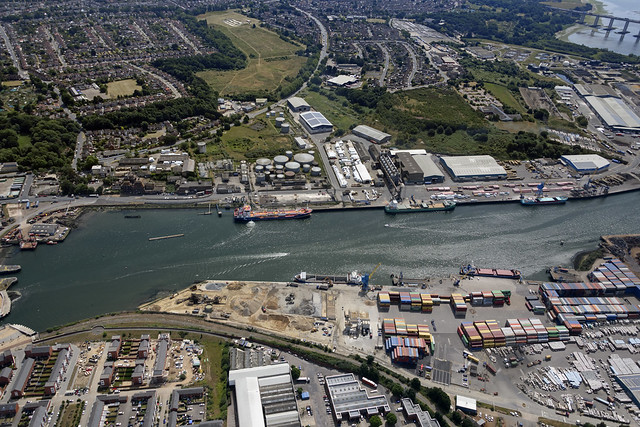 Ipswich aerial image - the Port of Ipswich & the River Orwell