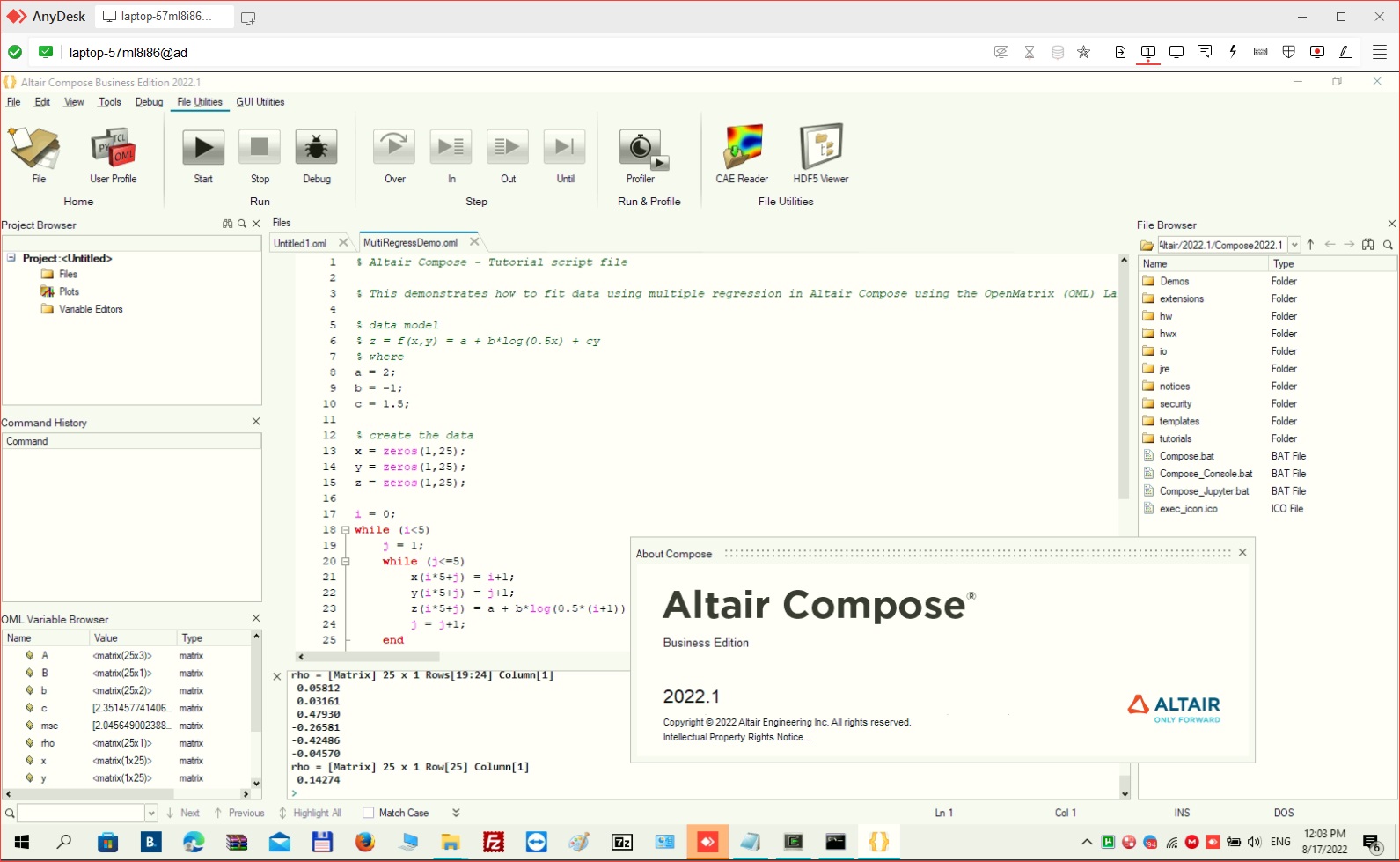 Working with Altair Compose 2022.1.0 Win64 full