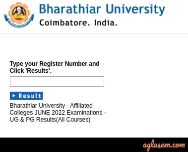 Bharathiar University Exam Results 