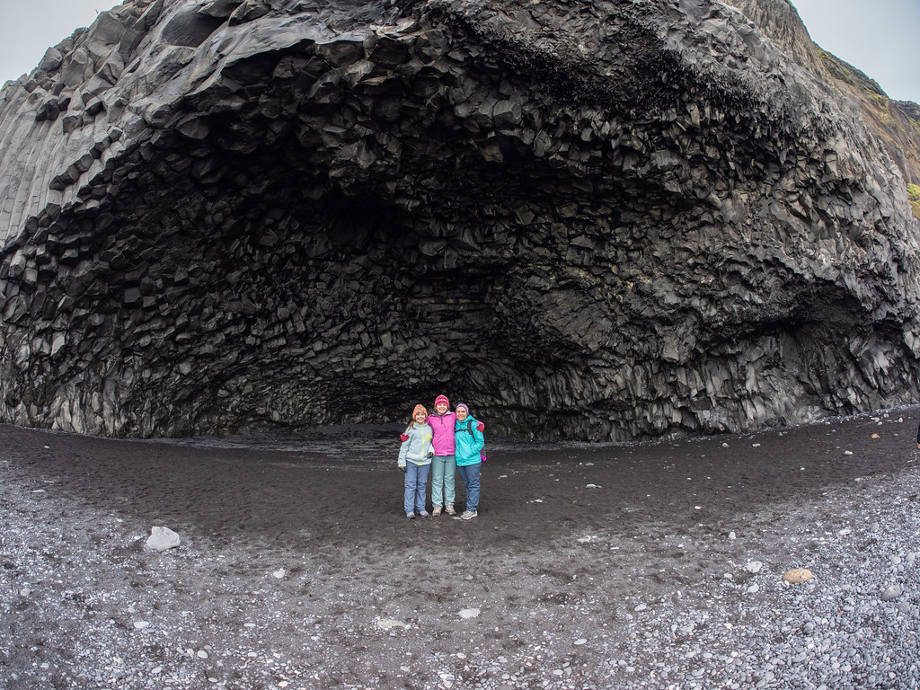 Huge basalt cavern