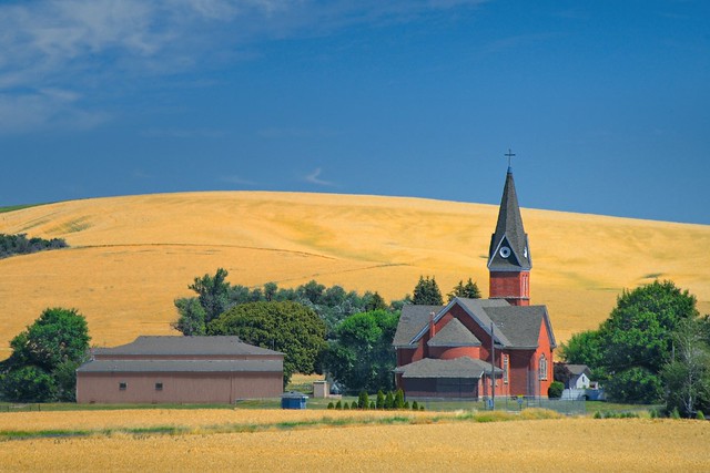 Church Wheat Fields 4069 A