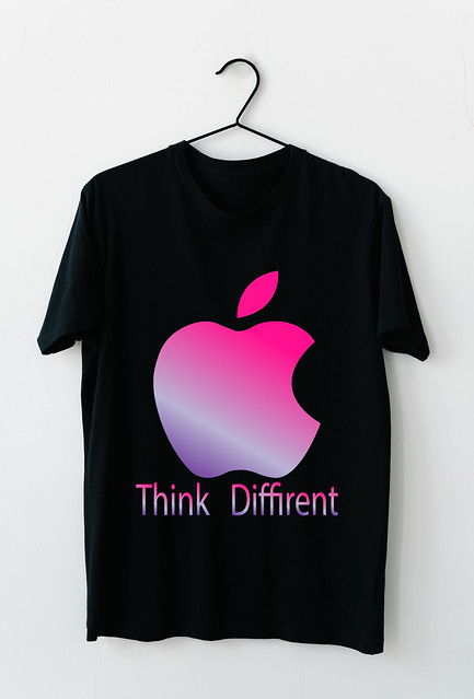 t-shirt design with apple Logo