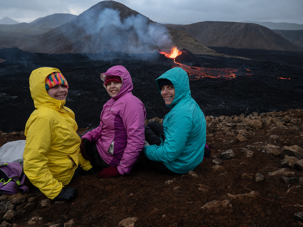 3 girls and a volcano