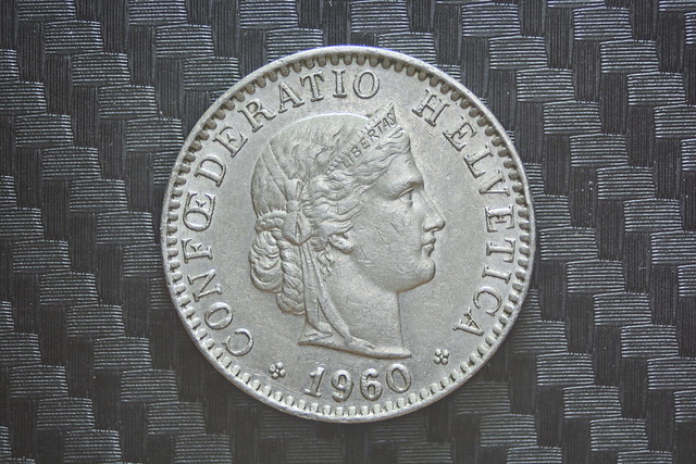World Coins - Switzerland 20 rappen, 1960