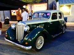 Belatedly - I learned the MG Club of Chicagoland had numerous member cars on display but most had left. The light was fading. The 4 door u201csaloonu201d is a 952 Morris 5-D. Very nice!