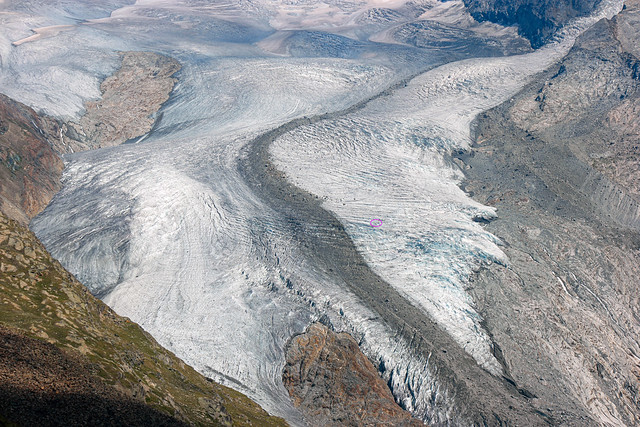 Final de un glaciar - morrena central (Monte Rosa - Gornergrat (4.634 m))