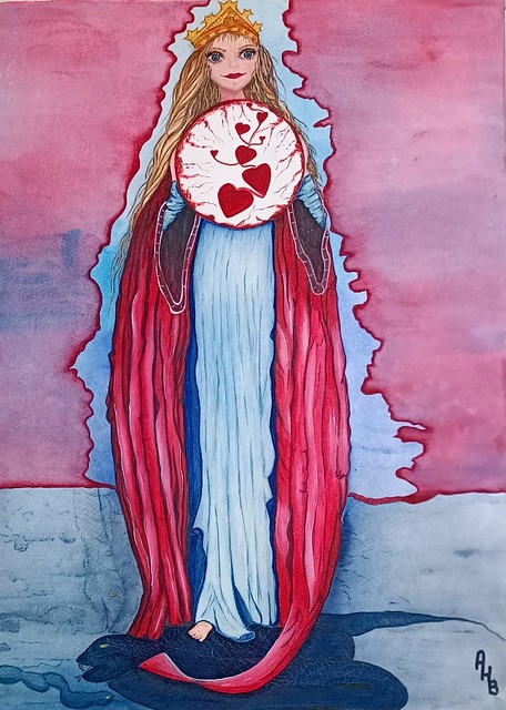 (#13)Our Lady,Our Mother. Catholic Faith Through Art And Scripture 🙏💌 From My AHB Watercolour Collection 🎨️