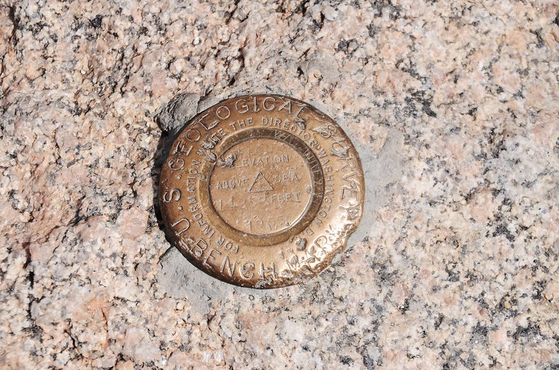 Benchmark on the summit of Mount Evans (1)
