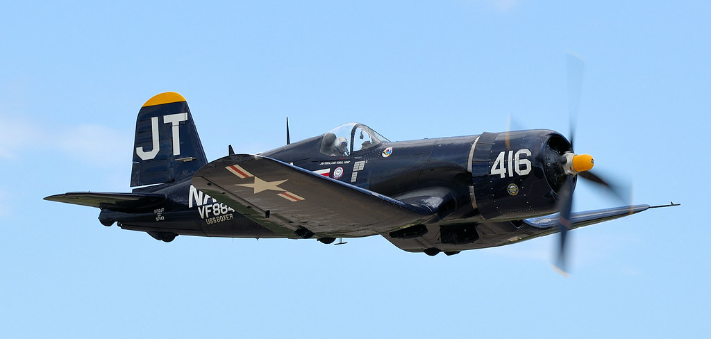 Vought F4U-4 Corsair BuNo 97143 N713JT JT-416 Painted as VF-884 Navy Reserve Fighter