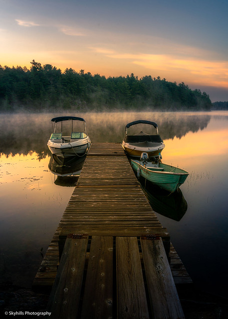 Down at the dock at sunrise.