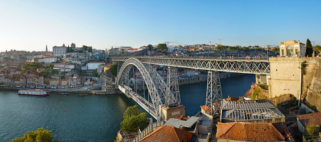 Porto - Blick auf die Ponte Dom Luis I am Abend
