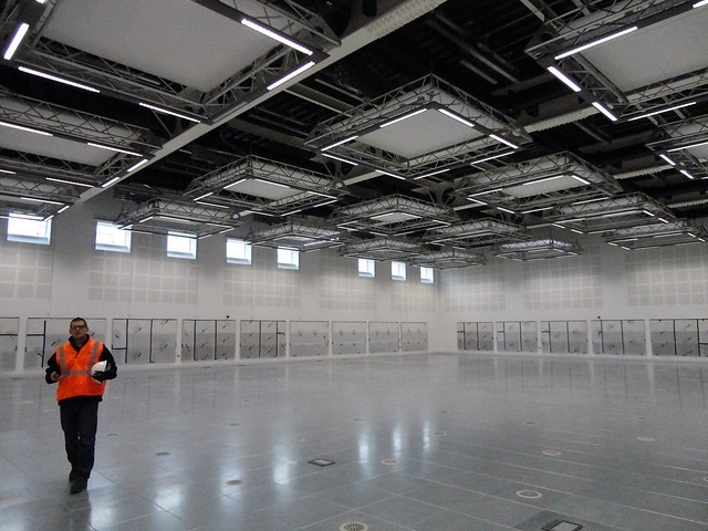 An extremely large room before it is fitted out.