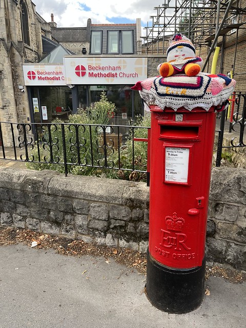 knitted post box, Beckenham