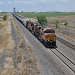 5-15-21, BNSF ES44C4 4216 Eastbound ethanol train, Friona, TX.