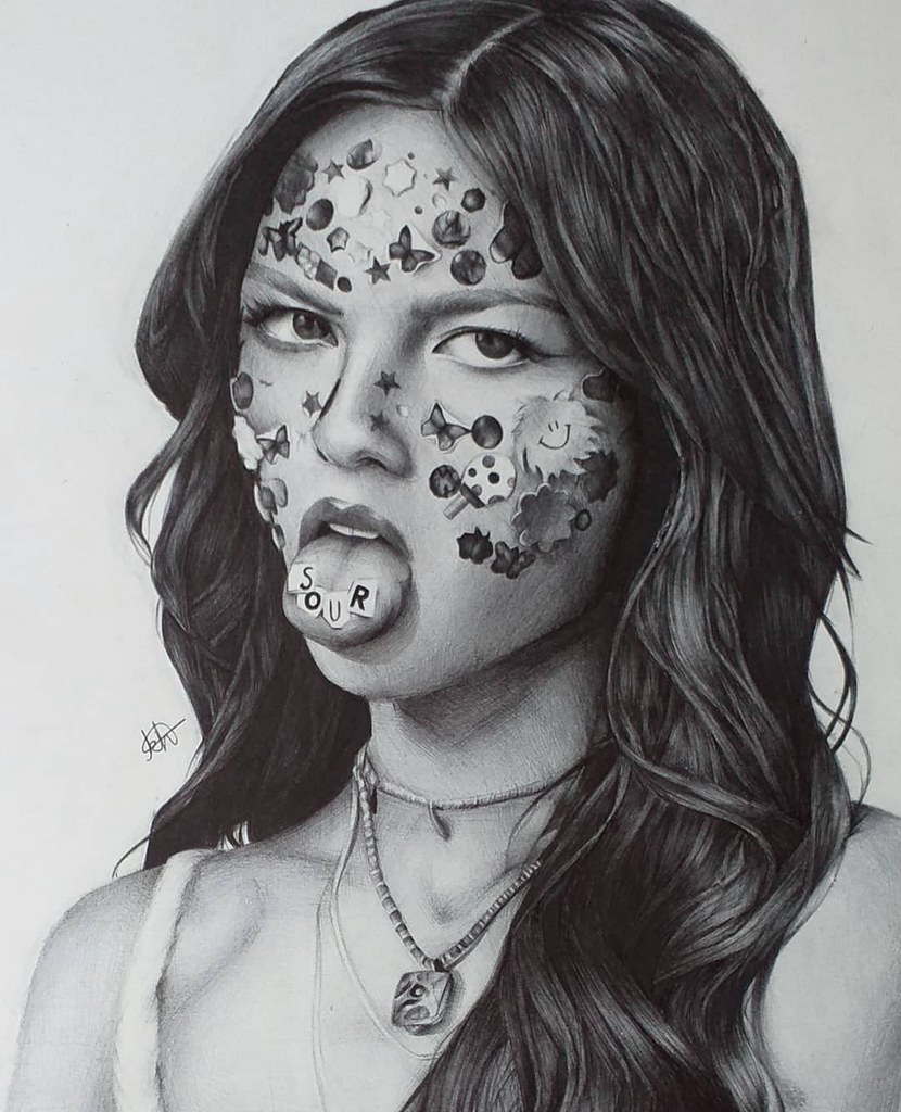 OLIVIA RODRIGO | Pen drawing of the album cover of Olivia Ro… | Flickr