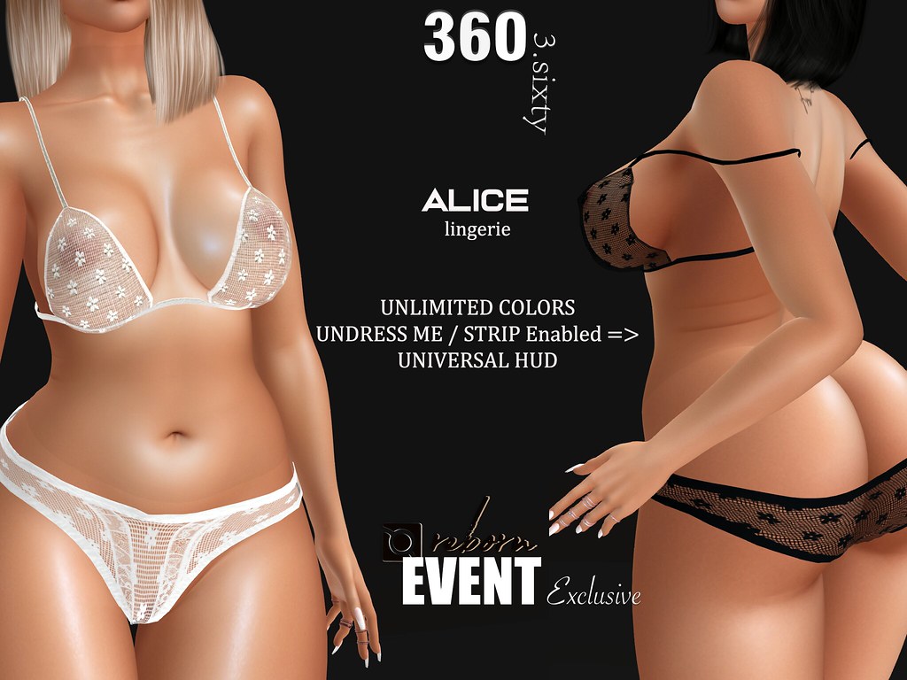Alice Lace Lingerie Undress Me/ Strip Enabled Ebody Reborn