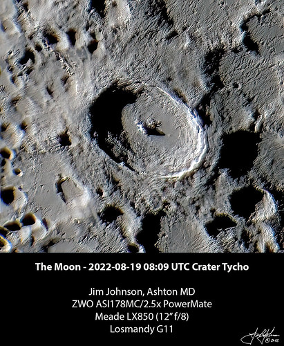 The Moon - 2022-08-19-08:09 - Crater Tycho