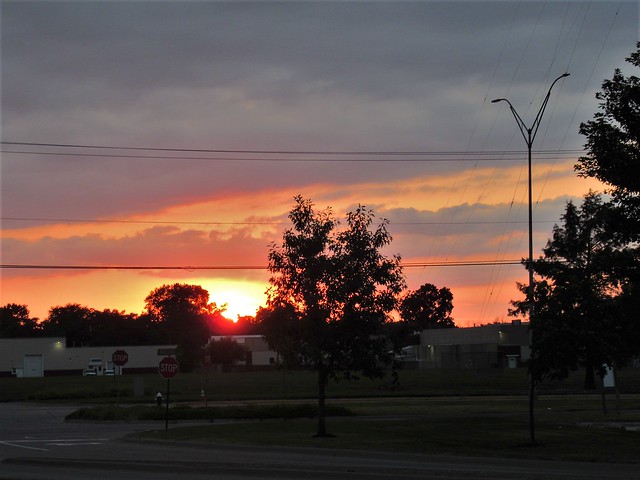 Sunset sky, Winegard Drive, Burlington, Iowa