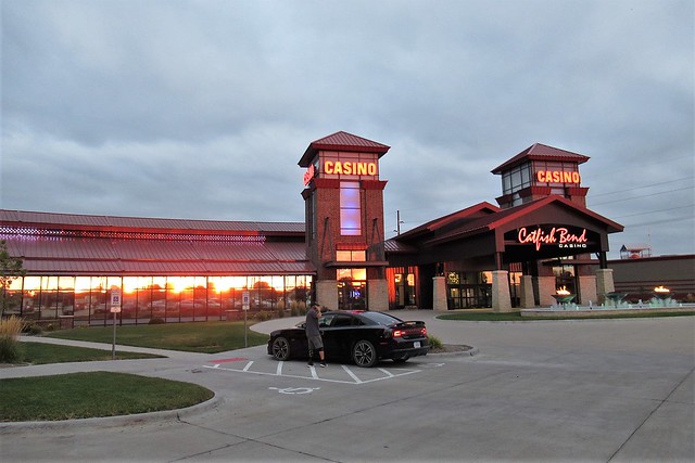 Catfish Bend Casino at sunset, Winegard Drive, Burlington, Iowa