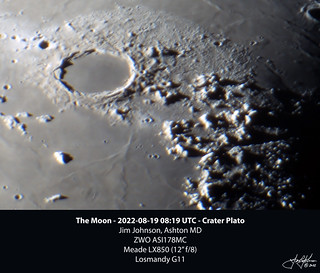 The Moon - 2022-08-19 08:19 UTC - Crater Plato