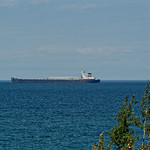 Algoma Compass &lt;i&gt;&lt;a href=&quot;https://www.flickr.com/photos/jowo/albums/72177720301277864&quot;&gt;Cheboygan Vacation 2022&lt;/a&gt;--Wednesday&lt;/i&gt;

Sitting out in Lake Huron, waiting for her opportunity to visit the dock. We presume she filled American Courage&#039;s slot soon after we left.