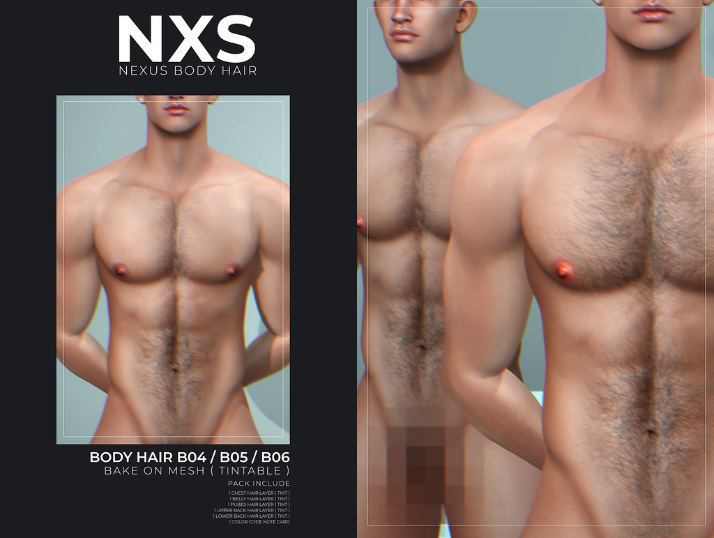 NXS Body Hair B04 / B05 / B06 – Alpha