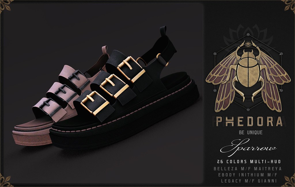Phedora. – "Sparrow" Unisex Sandals NEW RELEASE at Alpha Event August 22nd 2022 ♥