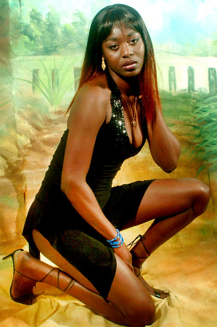 DSCF4139a Anna Senegalese Fashion Model in Black Cocktail Dress Lovely Long Legs Photoshoot Shoreditch Studio London