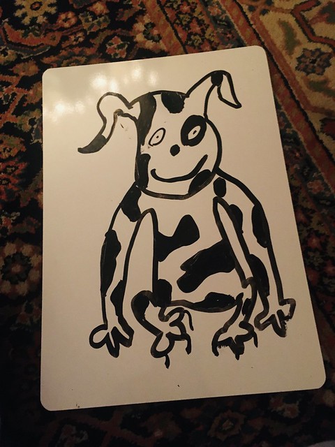 Zoe drawing of cow dog